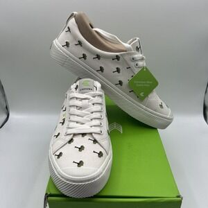 NEW Cariuma Women's OCA Low Canvas Sneaker, Earth Day Embroidered Tree,SZ: 10.5M